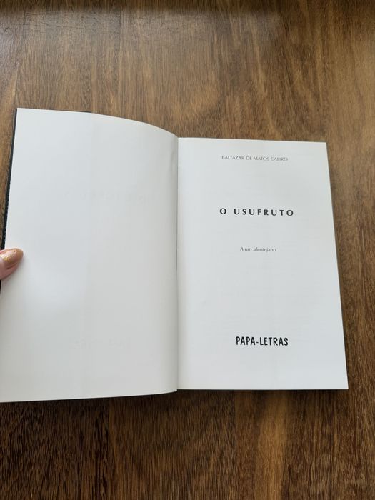 Livro “O Usufruto” de Baltazar de Matos Caeiro