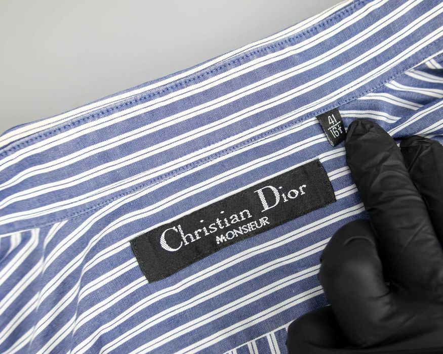 Хлопковая рубашка в полоску Christian Dior.Размер XL