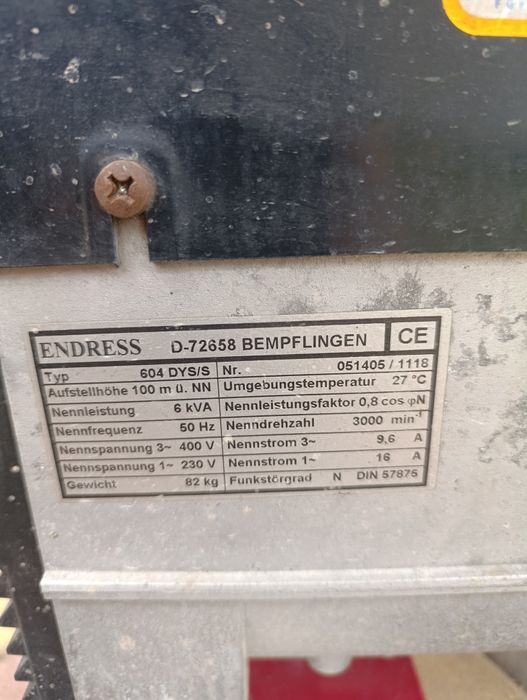 Agregat prądotwórczy Endress/Yamaha
