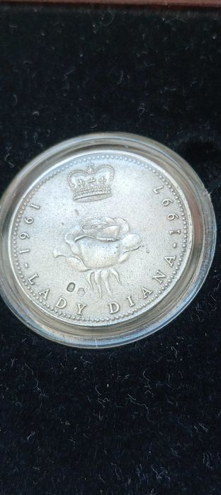 medalha prata coleção colecionador Lady Diana 1997