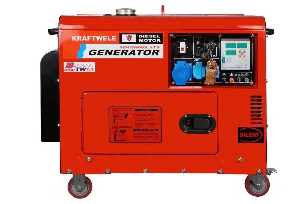 Generator agregat prądotwórczy DIESEL 9.8 KVA 1-Faza- PROMOCJA TaxFREE