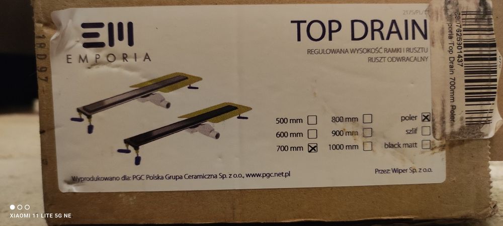 Odpływ liniowy Empiria Top Drain 700