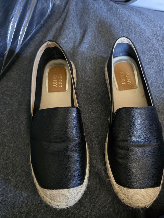 Espadryle ze skóry ekologicznej