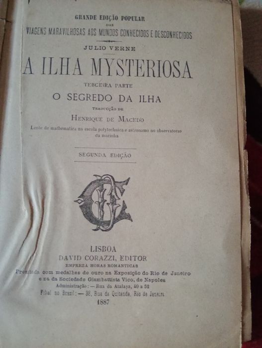 Livros muito antigos de Júlio Verne
