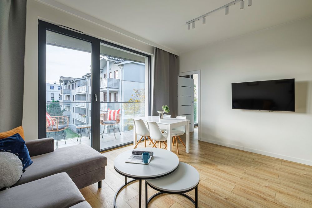 Nowy Apartament Sopot 5 min do Plaży 2 Sypialnie Balkon Parking Nocleg w Sopocie 3 pokoje