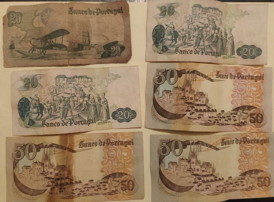 Moedas e notas antigas