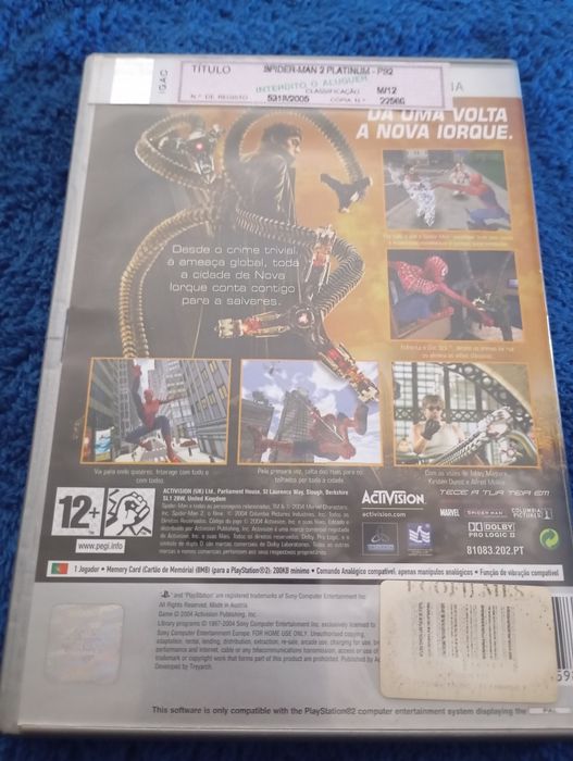 Spiderman 2 Platinum Ps2