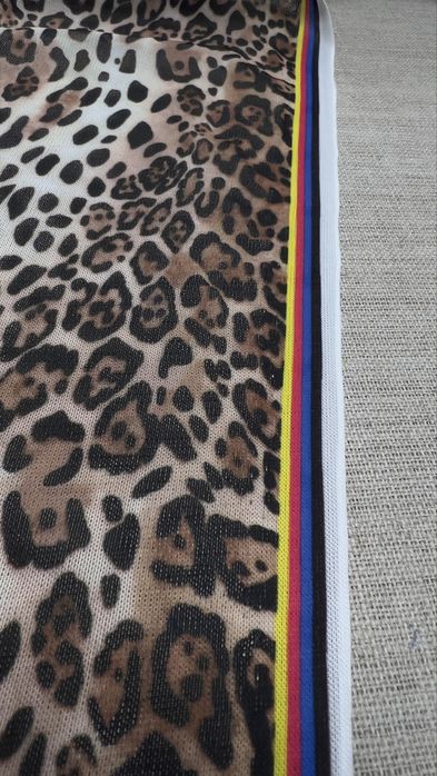 Італійська тканина сітка, леопардова, 14м