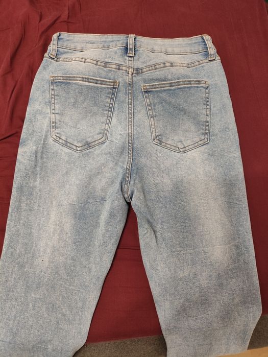 High cropped skinny jeans cotton:on 38 spodnie  z wysokim stanem