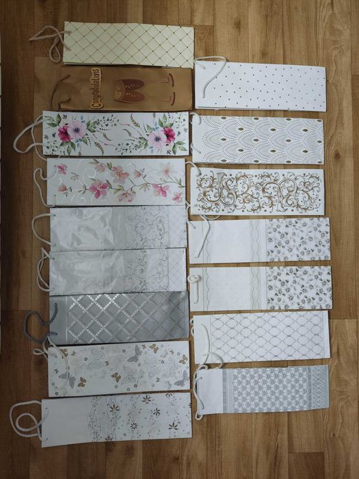 Torebki prezentowe 16 sztuk - ślubne