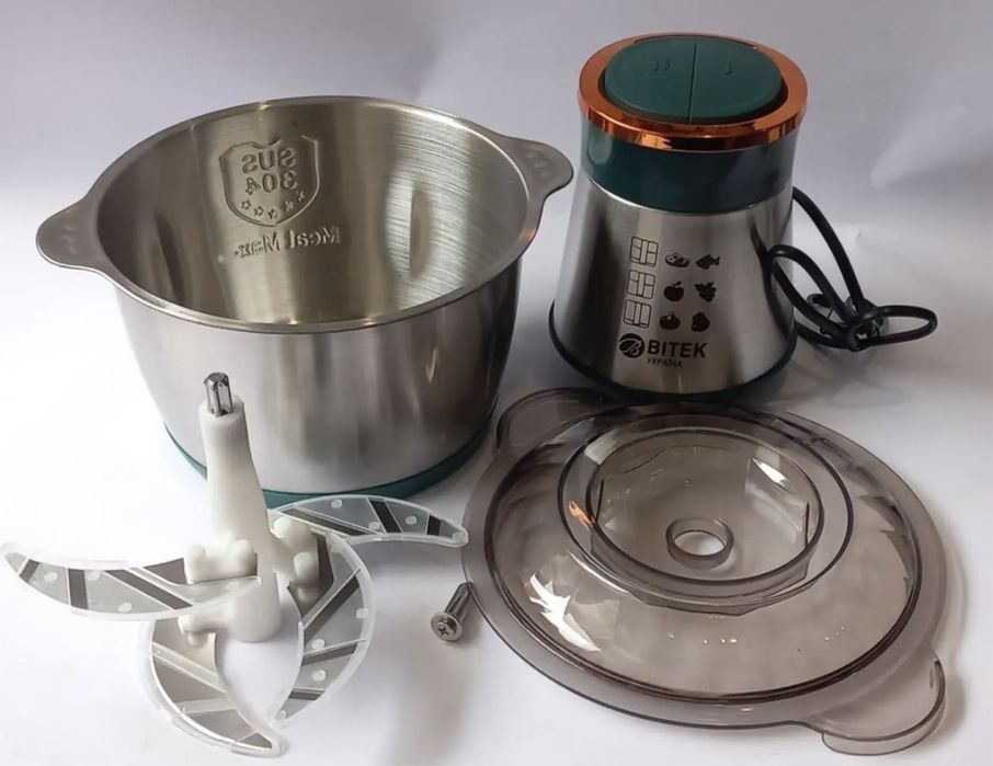 Кухонний комбайн подрібнювач BITEK BT-7019 блендер измельчитель 1000Вт