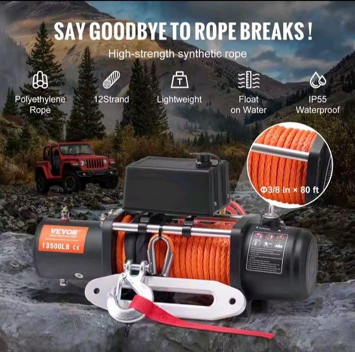 Promoção, Guincho Elétrico 12V 6.123 T/13500lbs