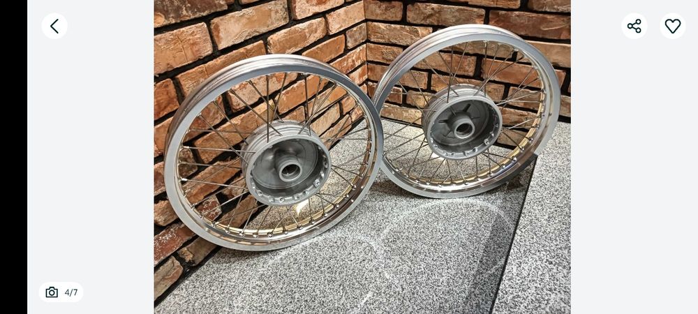 Koła po regeneracji kpl. Kół MZ etz 250