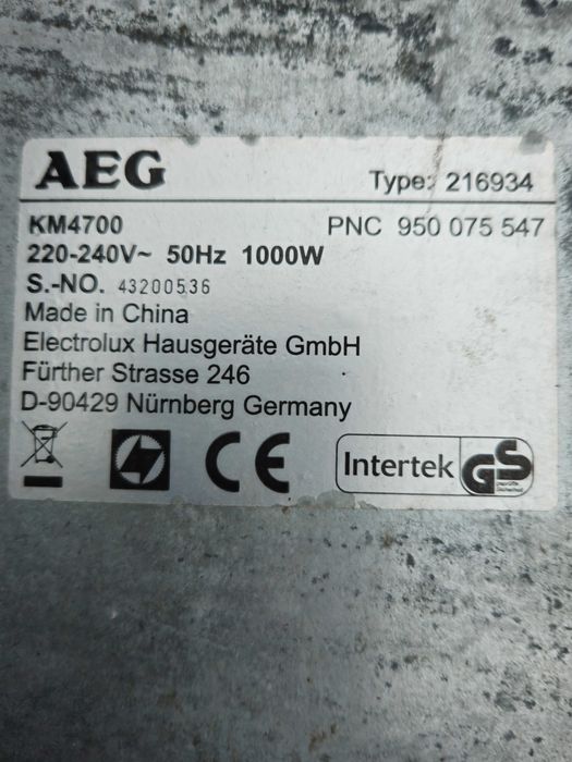 Robot planetarny AEG - Electrolux KM 4700 - używany