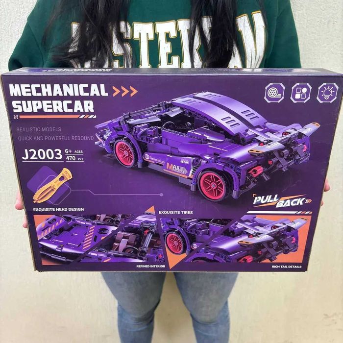 Лего Ламборгіні фіолетовий 470 деталей конструктор автомобиль Technic