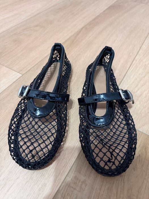 Балетки сітка чорні в стилі alaïa