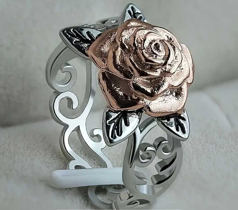 Продам нове вишукане срібне кільце з трояндою