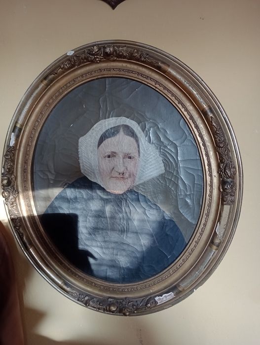 Stary Portret Olejny 19 wiek