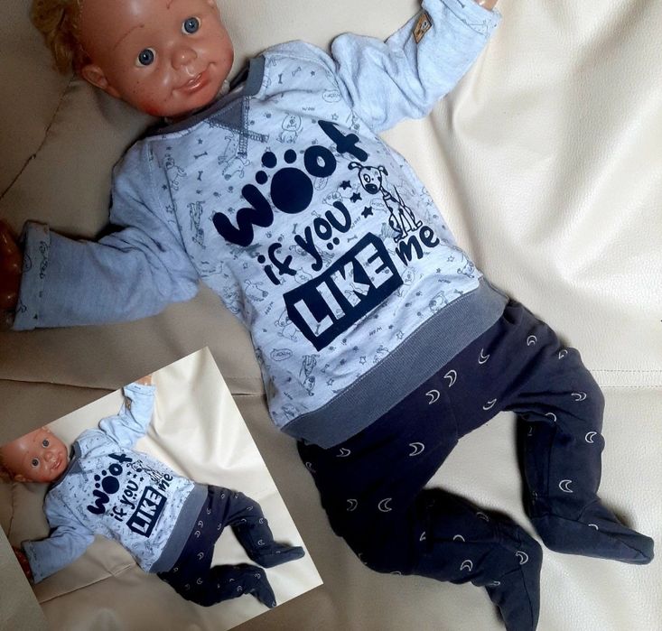 Zestaw roz 74/80 16 sztuk mega paka komplet dla chłopca wyprawka dres