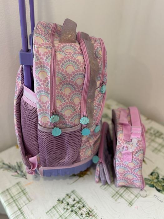 Kit mochila escolar menina Mermaid NOTE
