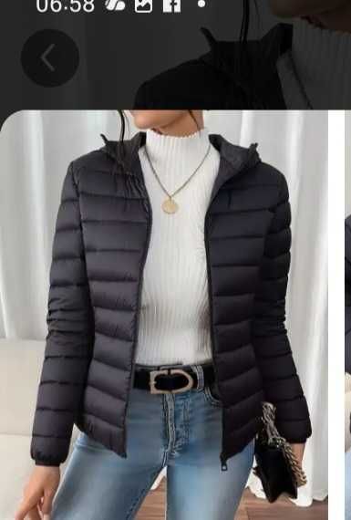 Wiosenna Kurtka czarna damska XL