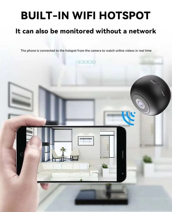 Mini Câmera Wifi IP 1080P A9 para vigilância sem fio e segurança