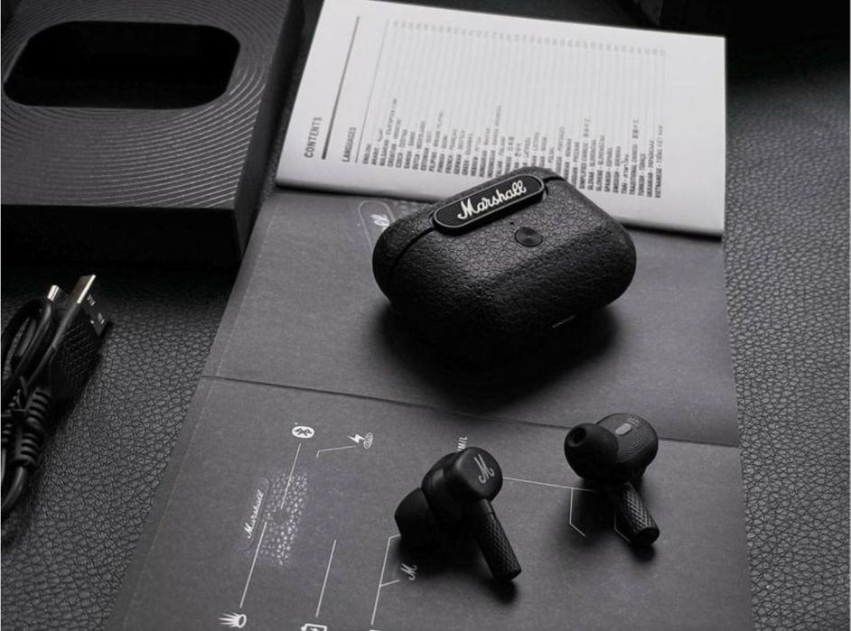 Бездротові навушники Marshall Motif (люкс якість) білі - чорні