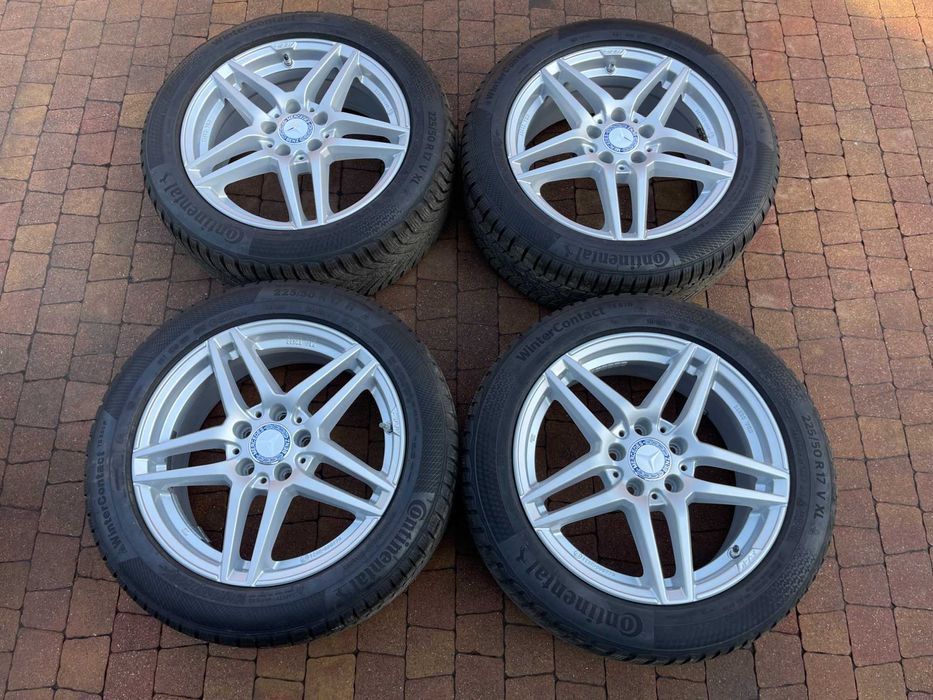 4052. Alufelgi 17" Mercedes C klasa W205 CLA W118 5x112 7Jx17 ET48.5 bez rys + czujniki