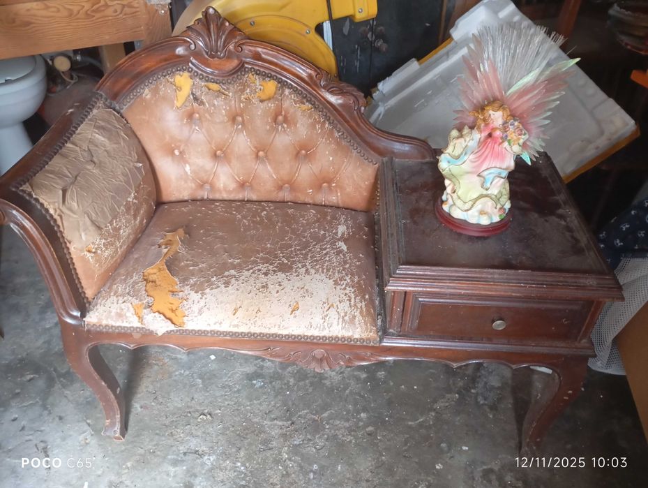 poltrona de telefone vintage