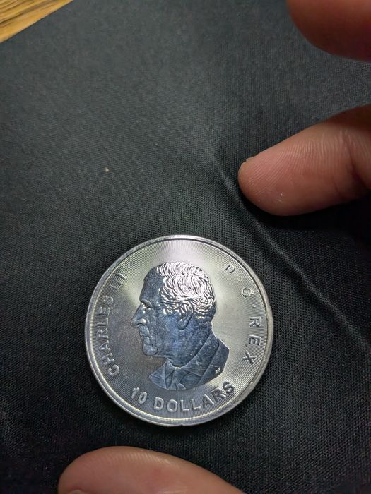 Moeda 2 onças prata 10 dólares Canadá 2025