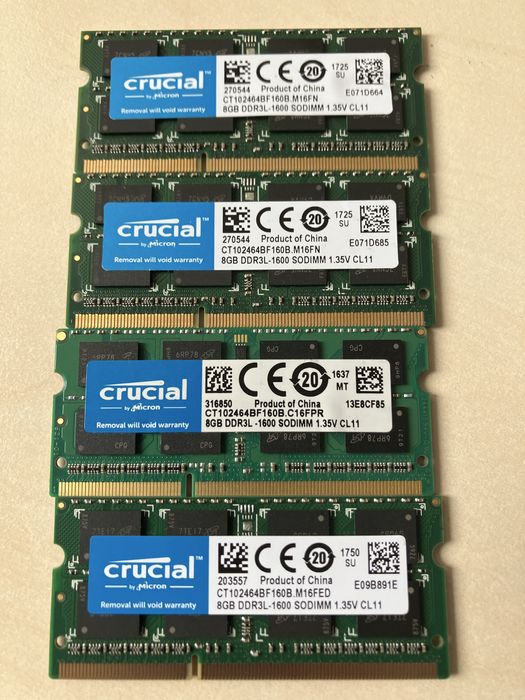 Crusial CT102464BF160B 4x8GB