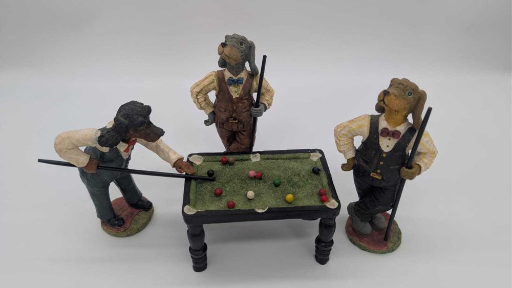 Figurki kolekcjonerskie psów grających w bilard Anglia