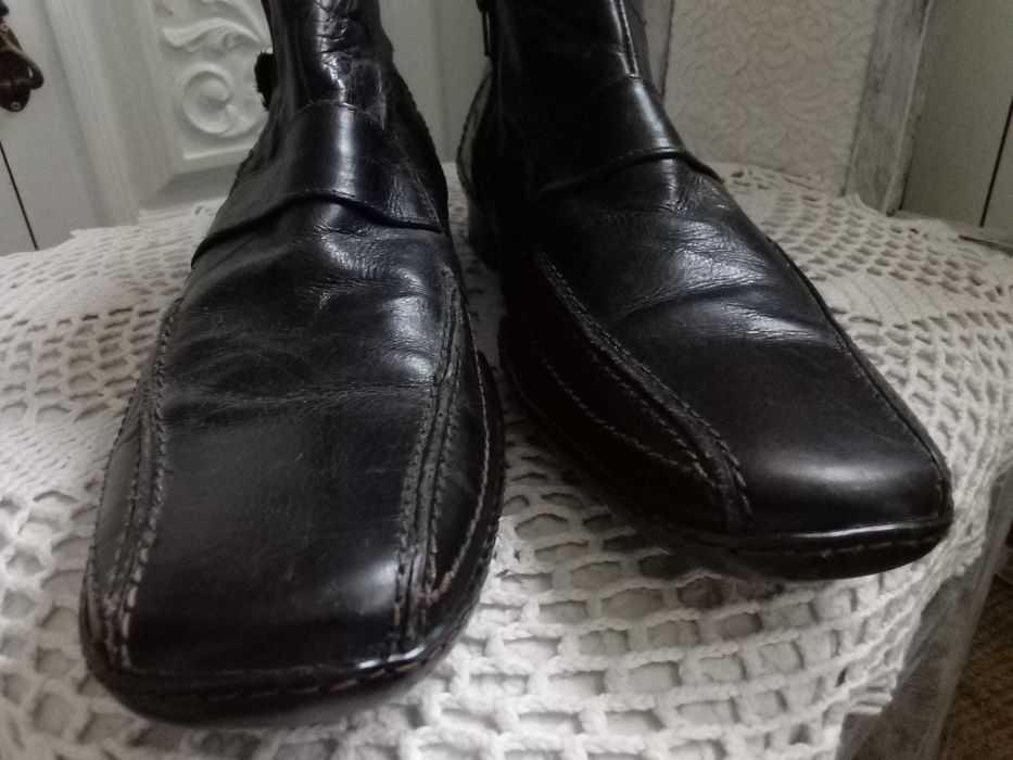 Portugalskie kowbojki męskie sztyblety 42 skórzane buty