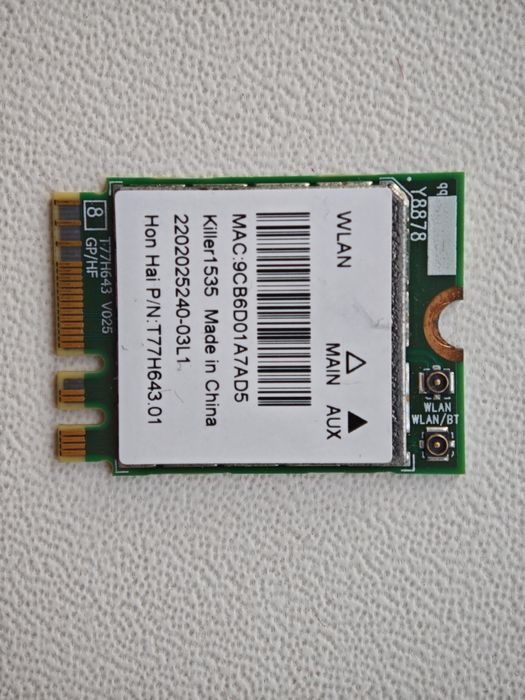Ігровий Wi-Fi модуль Killer 1535 (Wlan + Bluetooth 4.1) M.2
