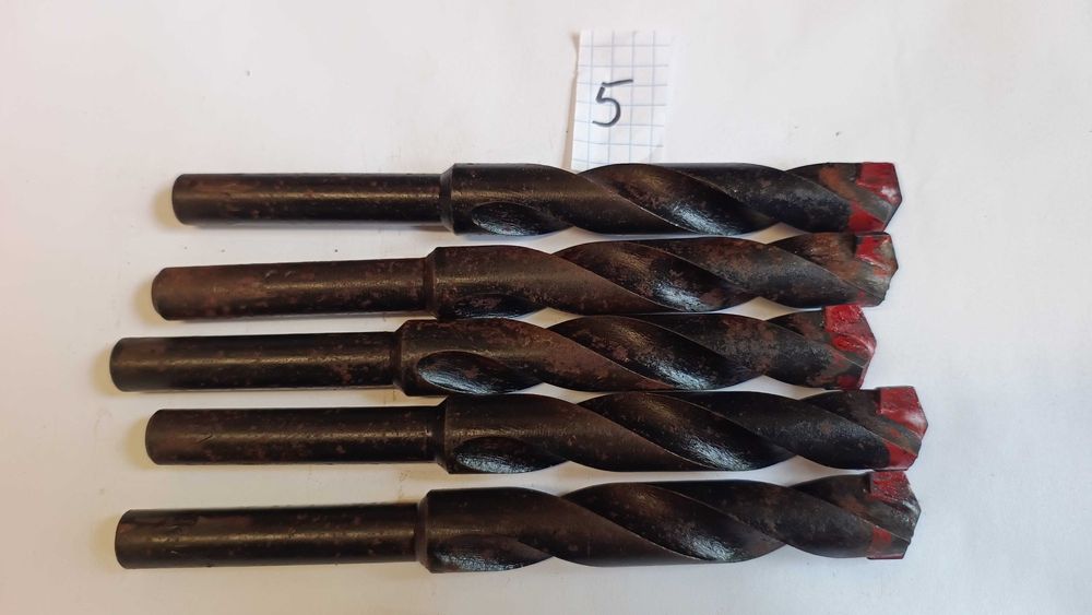 Wiertła do betonu 5szt, PRL, średnica 18mm, nr5