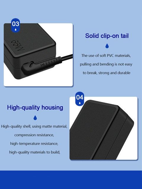 Transformador Alimentação Portátil USB C 65W 20V 3.25A