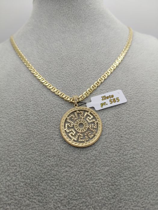 Złota Zawieszka Wzór Grecki Pr.585 Nowa Zapraszamy