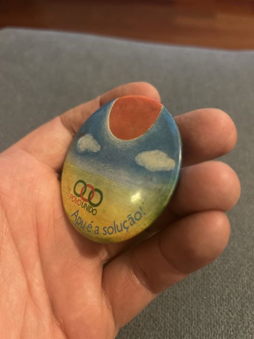 Povo Unido pin Crachá politico vintage