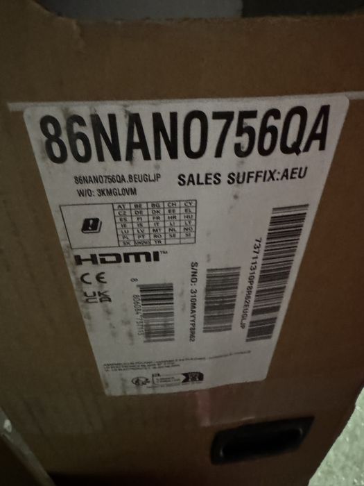 Телевізор LG 86Nano756 Новий Гарантія 1 Рік 120 Герц На PS5