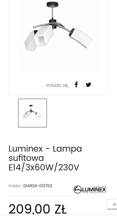 Zestaw lampa Luminex Corona (3 szt lamp)