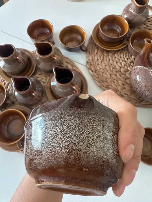 Zestaw ceramiczny „Niebieski Domek” 25 elementów zakład Mirostowice
