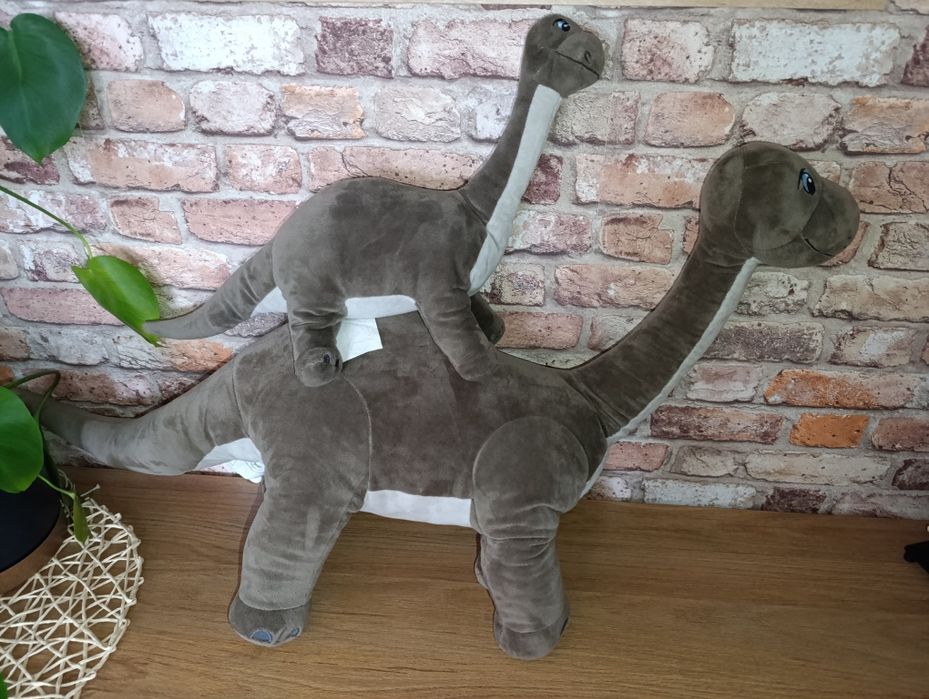 JÄTTELIK pluszak dinozaur, brontosaurus, diplodok maskotka duży i mały