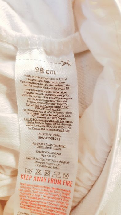 Trzy częściowy strój Aniolka