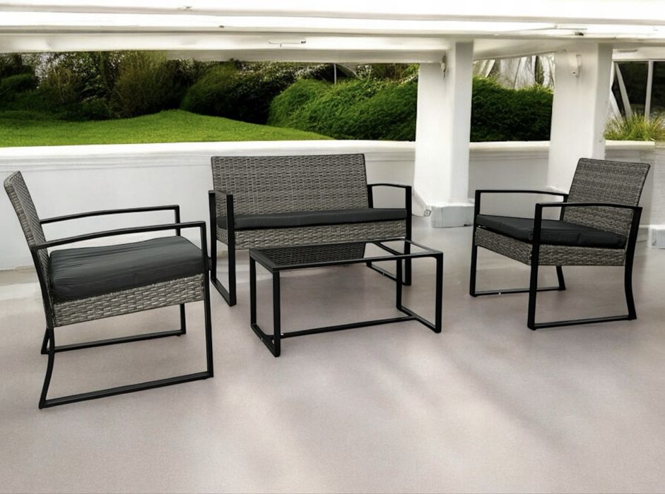 Meble ogrodowe technorattan stal poduszka kolory