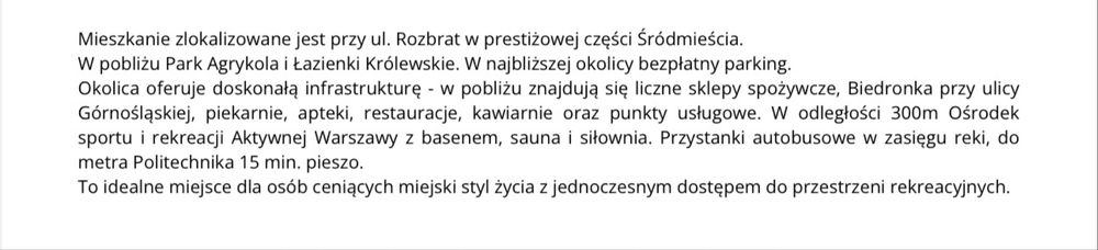 Mieszkanie – Warszawa - Więcej