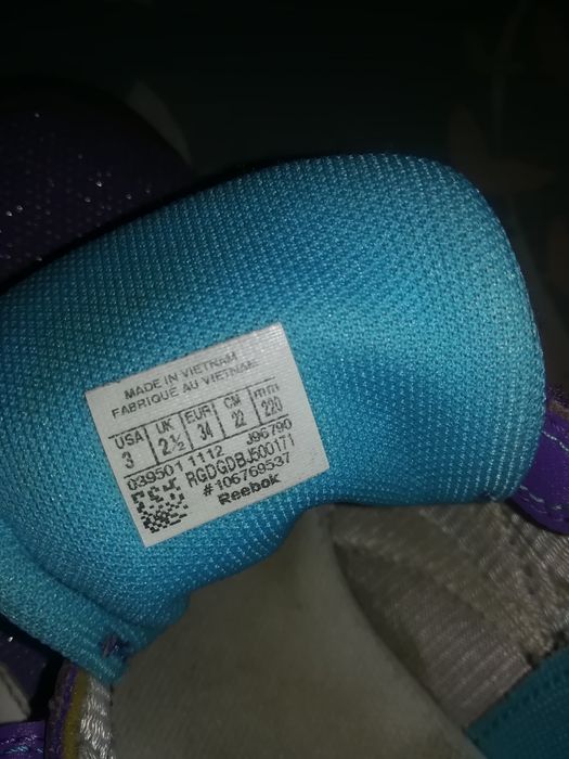Buty reebok dziecięce r. 34 wkładka 22cm