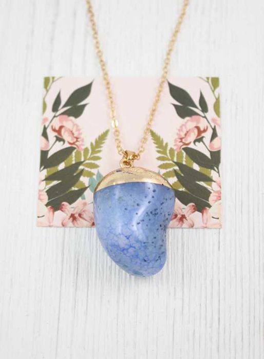 wisiorek Niebieski Kamień naszyjnik minerał NB140