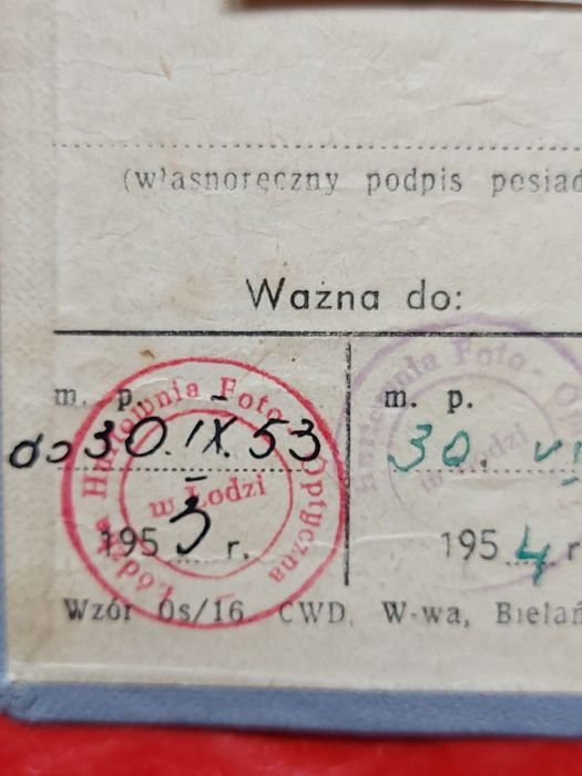 Stare dokumenty 2 sztuki 1953/1964