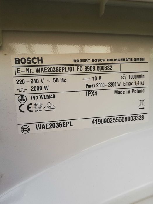Pralka Bosch używana