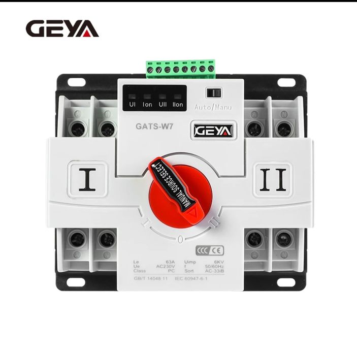 Перемикач АВР 220В/2Р/125А "Geya"